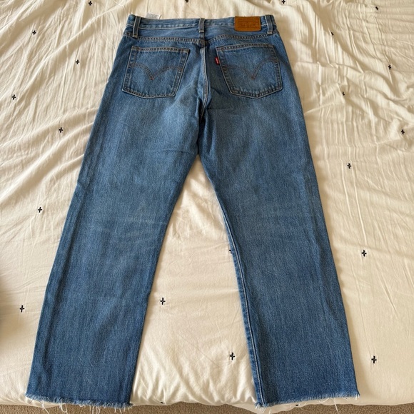 Levis Wedgie Straight Blue Denim Women's Jeans Size 28 - Picture 6 of 7